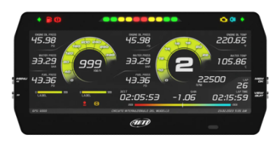 Tableau de bord MXT 1.3 avec icônes de route